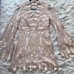 Free People Deco Lace Mini Dress